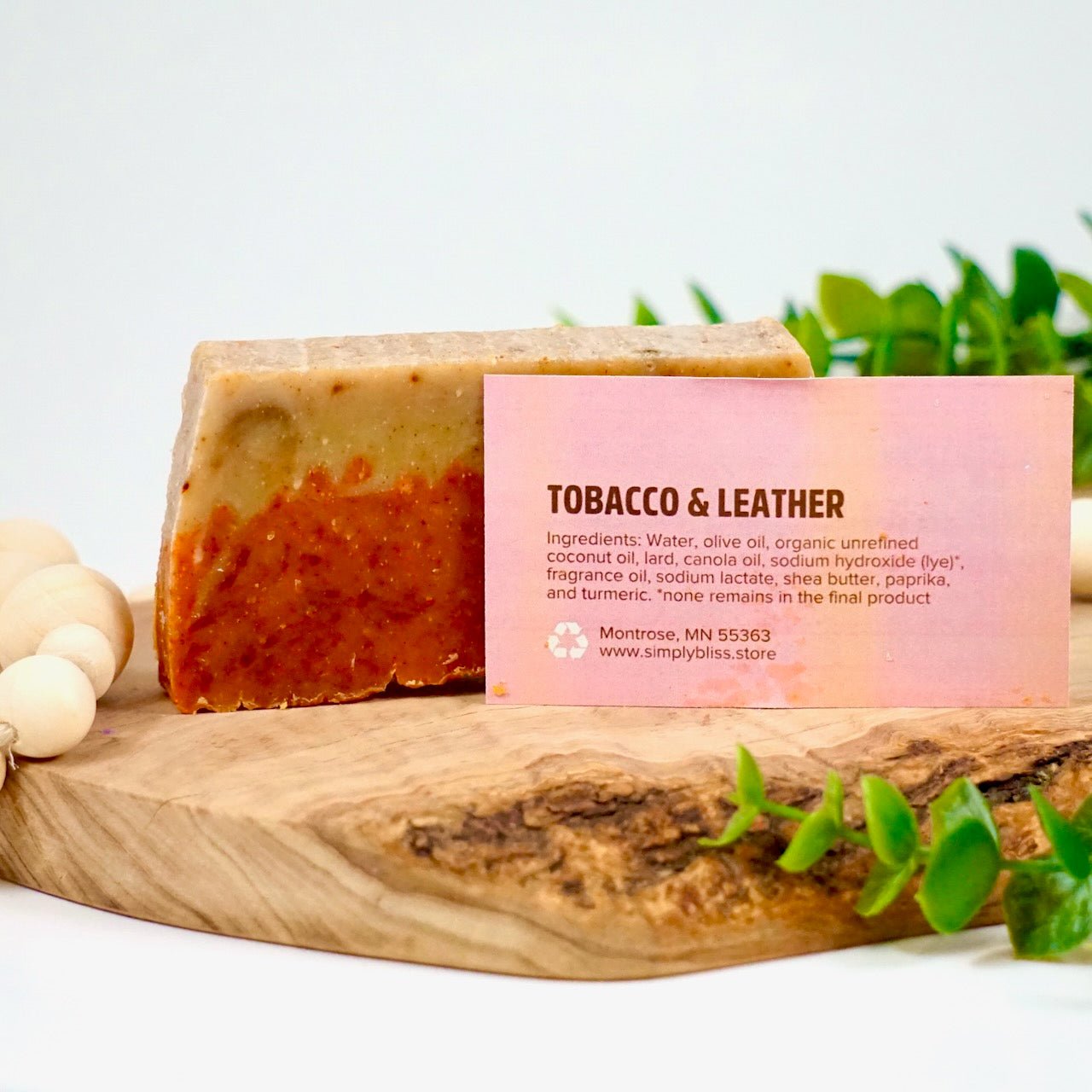 Tobacco & Leather Bar Soap - Simply Bliss