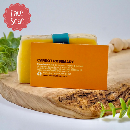 Gentle Carrot Rosemary Sensitve Skin & Face Bar Soap